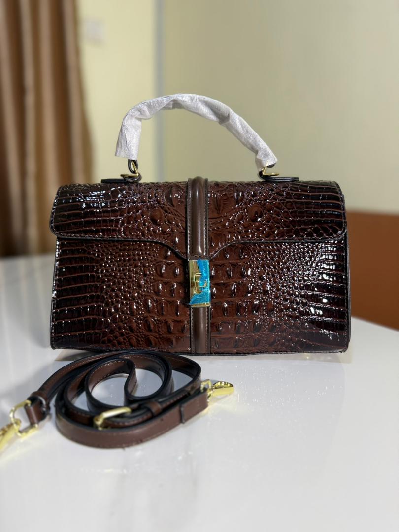 Croc Skin Flip Bag